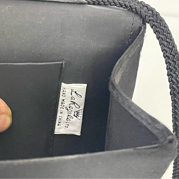 Vintage La Regale Black Multicolor Sequin Embellished Crossbody Bag Purse - Picture 10 of 10